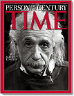 Cover of Time Magazine with a picture of Einstein - 'Person of the Century'